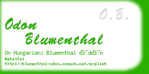 odon blumenthal business card